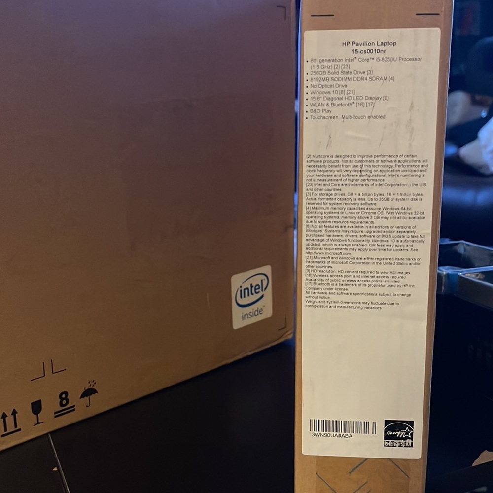 HP pavilion laptop model number 15-CS0010nr brand new in box sealed never opened - Picture 2 of 5